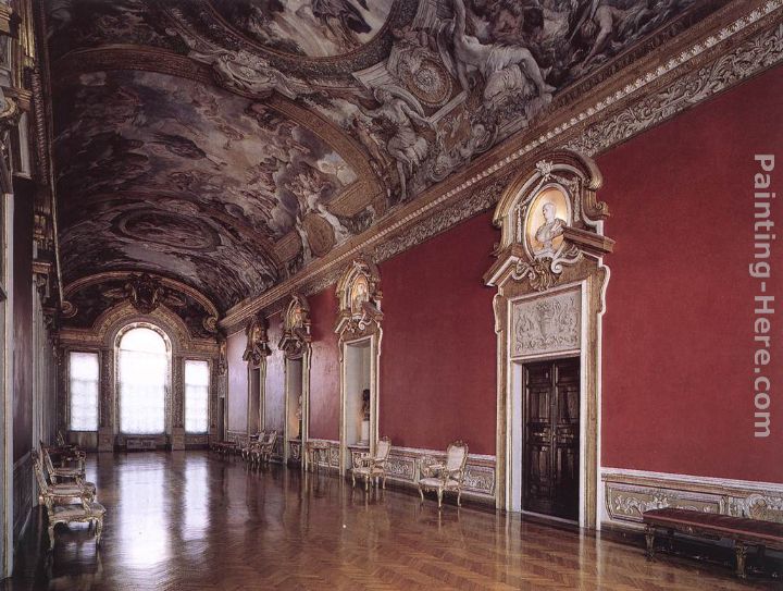 View of the Galleria Pamphili painting - Pietro da Cortona View of the Galleria Pamphili art painting